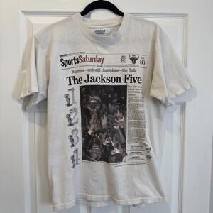 1997 Chicago Bulls The Jackson Five Nba Champs T Shirt  M